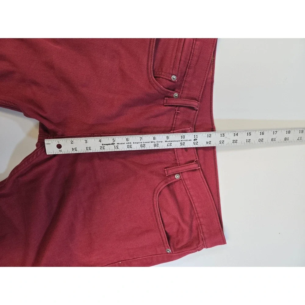 Levis 511 Slim‎ Fit Jeans Mens 34x32 Burgundy Maroon Red Pants 04511-1907